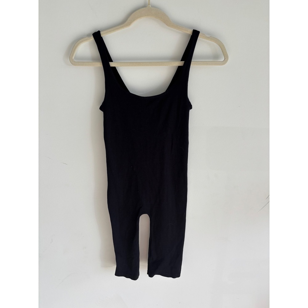 Intimately Free People Black Ribbed Tank Romper XS/S Sleeveless Biker Short